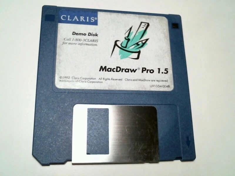 Claris MacDraw Pro 1.5 Demo disk 1992 - 3.5" floppy disk