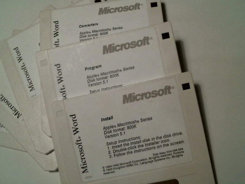 Microsoft Word Version 5.1 Apple Macintosh 800K - 3.5" floppy disks - image 2