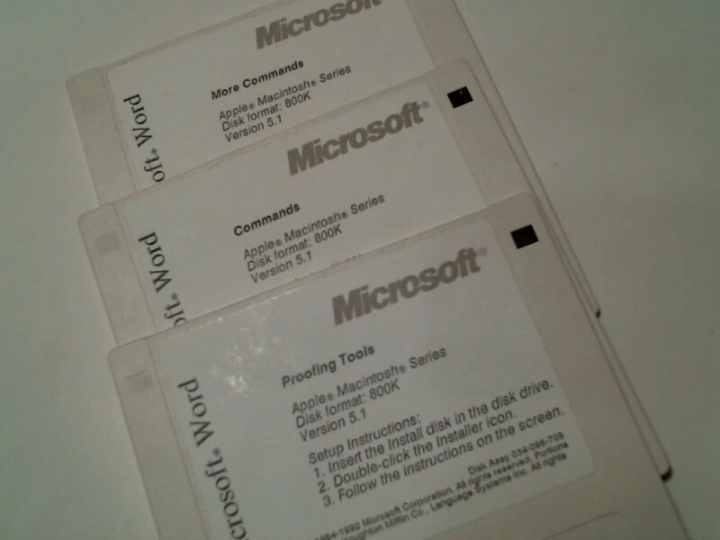 Microsoft Word Version 5.1 Apple Macintosh 800K - 3.5" floppy disks - image 3