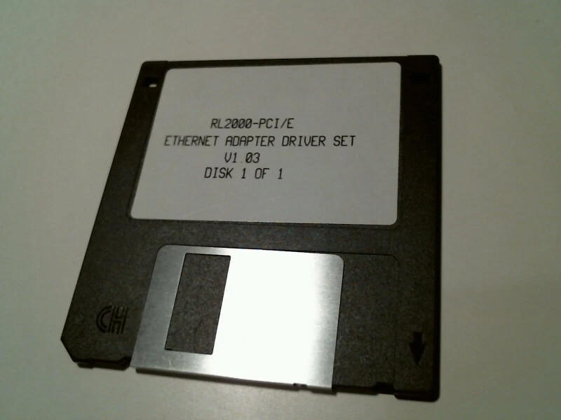 RL2000-PCI/E Ethernet Adapter Driver Set V1.03 - 3.5" floppy disk