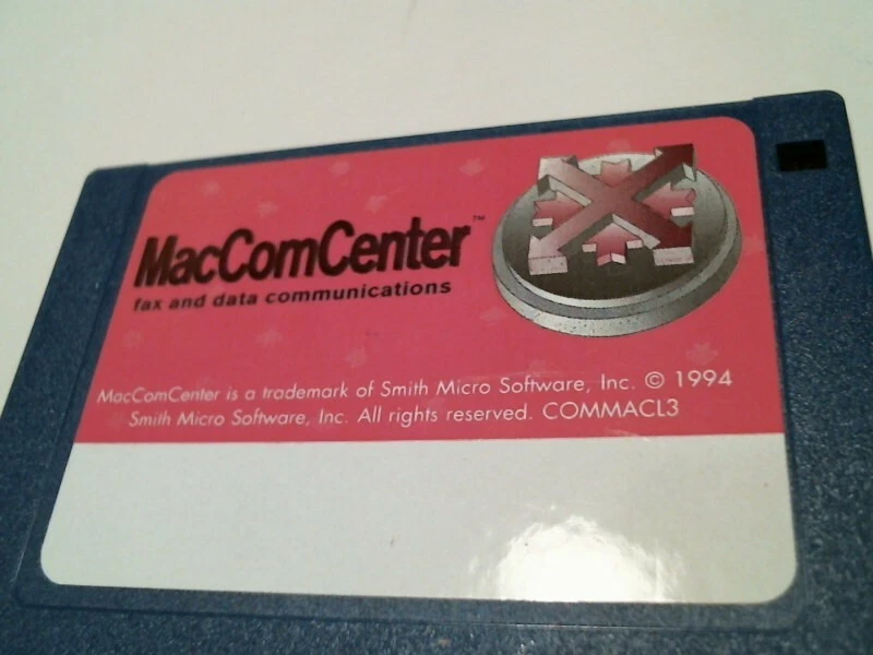 MacComCenter fax data communications Smith Micro 1994 - 3.5" floppy disk - image 2