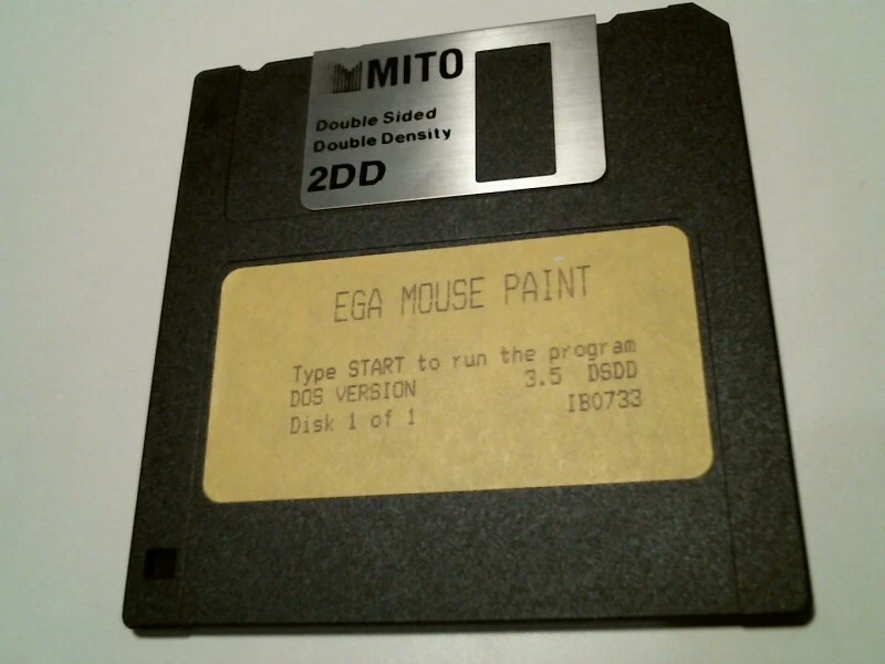 EGA Mouse Paint DOS version - 3.5" floppy disk
