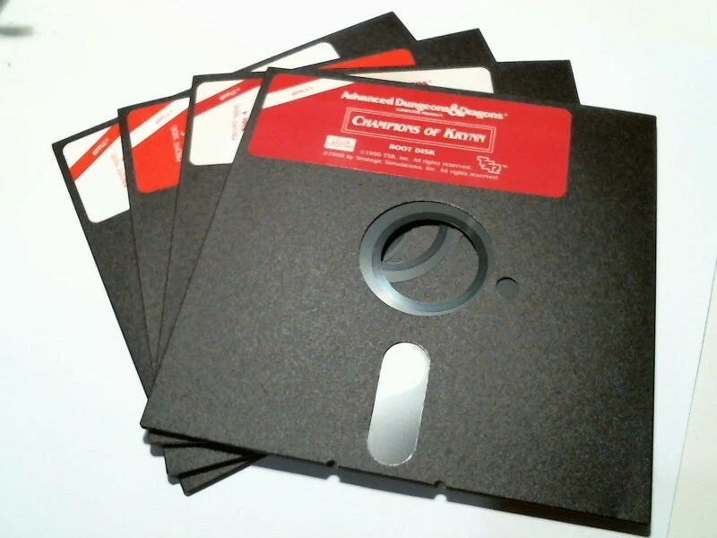 Advanced Dungeons and Dragons Champions of Krynn Apple game - 5.25" floppy disks