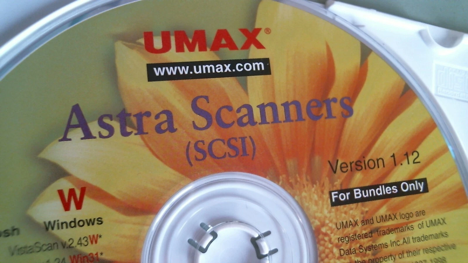 CD - Astra Scanners SCSI UMax Version 1.12 - for Macintosh and Windows - image 2