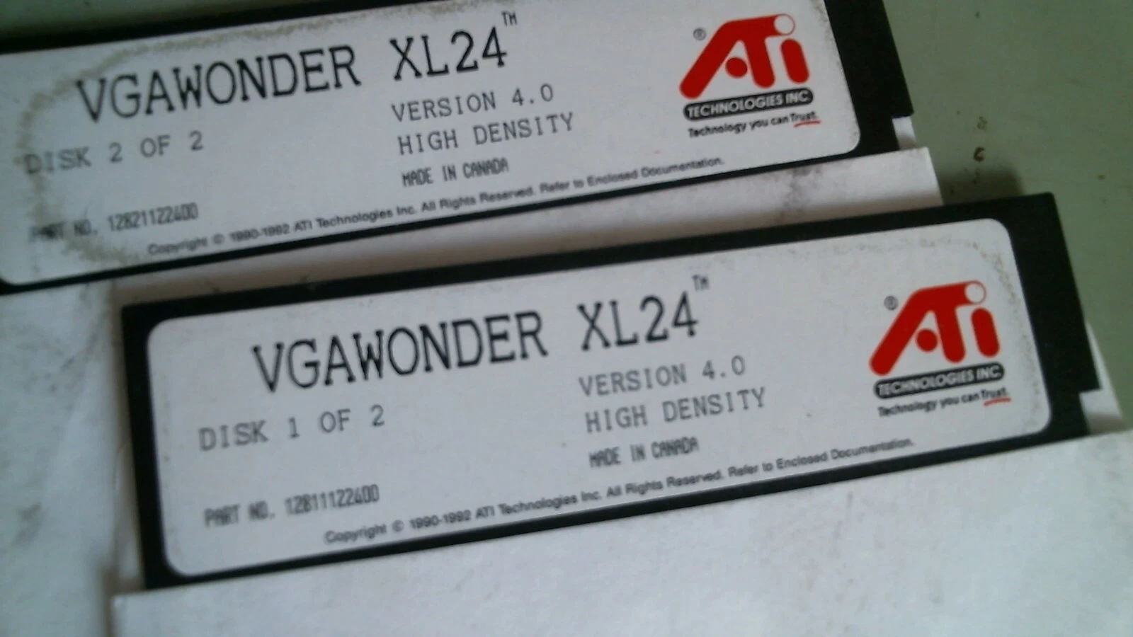 VGAWonder XL24 ATI Technologies Version 4.0 high density - 5.25 floppy disks - image 2