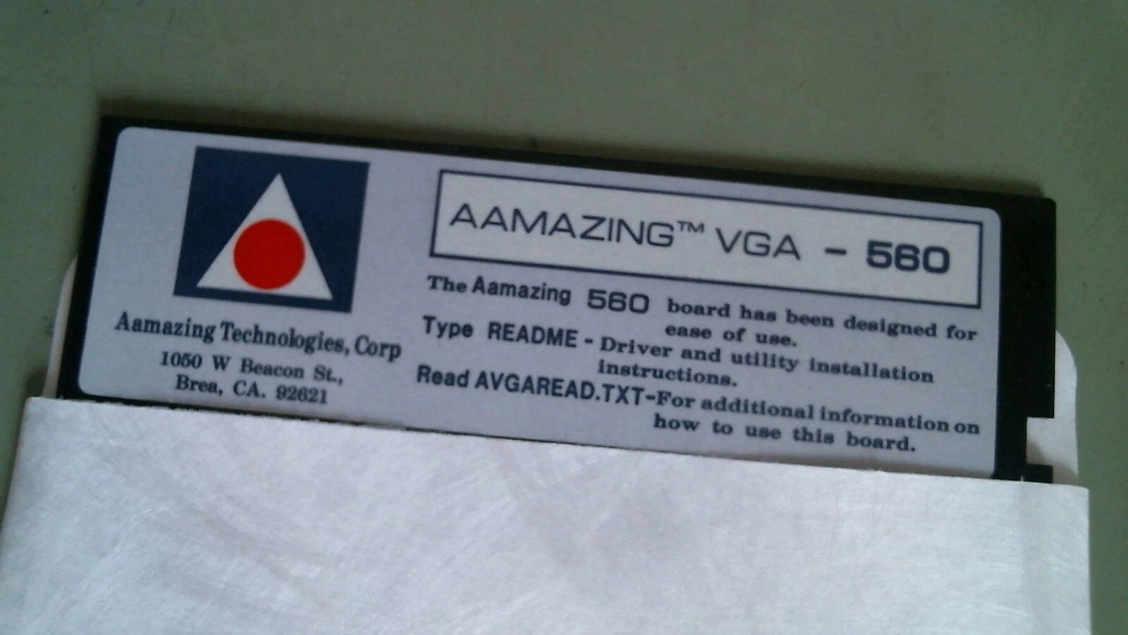Aamazing Technologies VGA 560 board drivers and utilities - 5.25 floppy disk - image 2