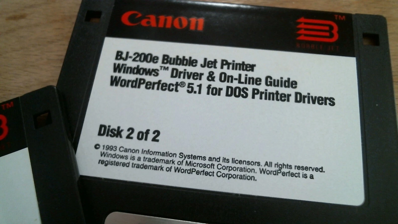 Canon BJ-200e Bubble Jet Printer Driver Guide Windows DOS - 3.5" floppy disks - image 3