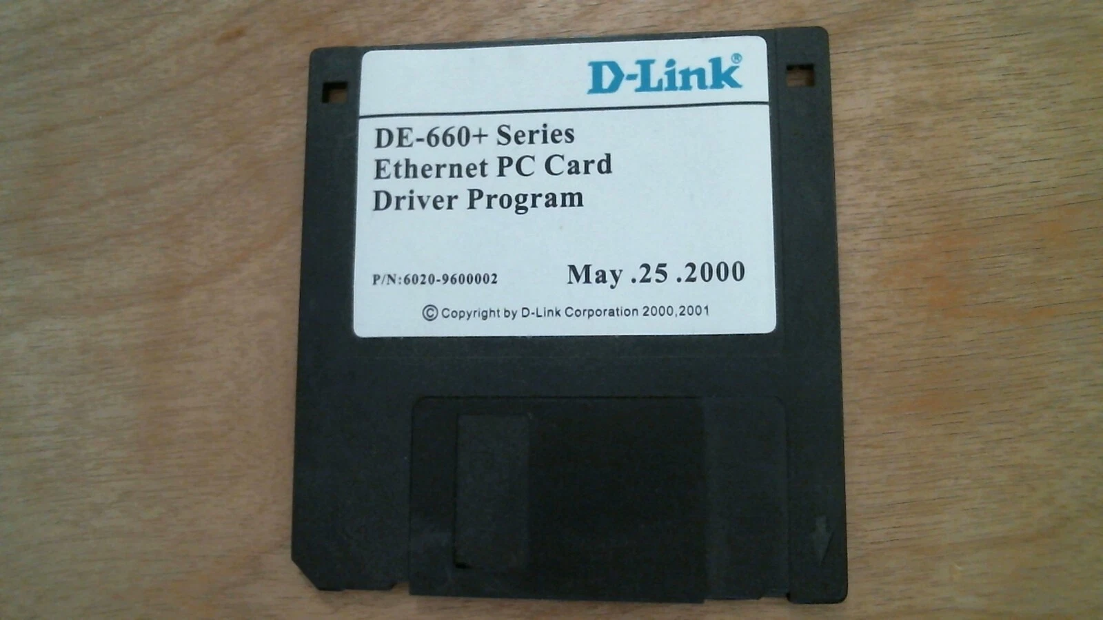 D-Link DE-660+ series ethernet PC card driver program - 3.5" floppy disk