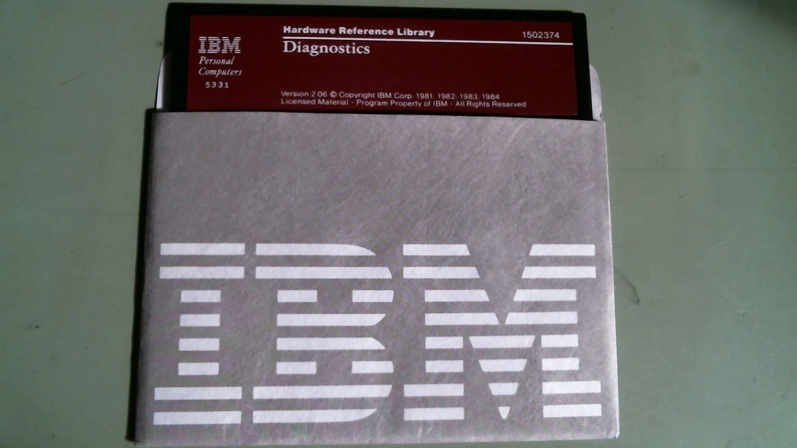 IBM Hardware Reference Library Diagnostics Ver 2.06 1502374 - 5.25 floppy disk