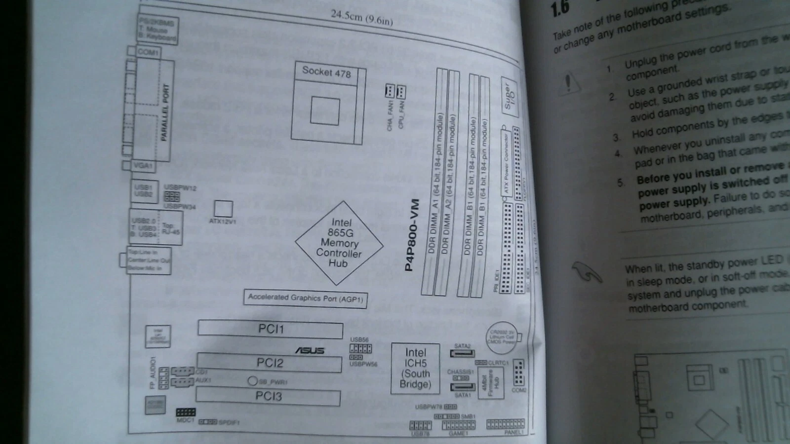 User's Guide Manual - ASUS P4P800-VM motherboard 865G Pentium 4 - image 6