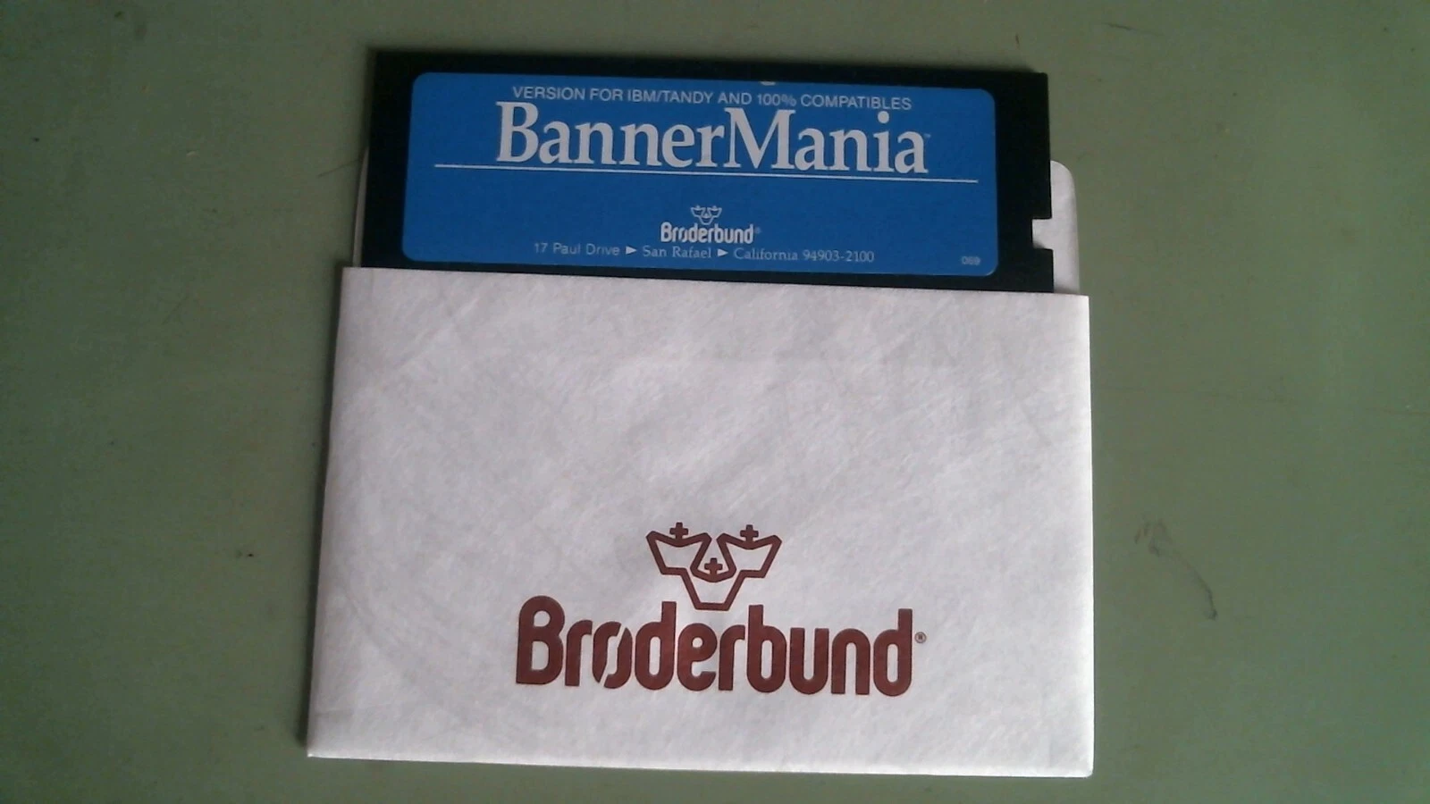 BannerMania by Broderbund IBM/Tandy - 5.25 floppy disk