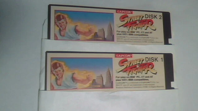 CAPCOM Street Fighter Disks 1 and 2 - 5.25" floppy disk game