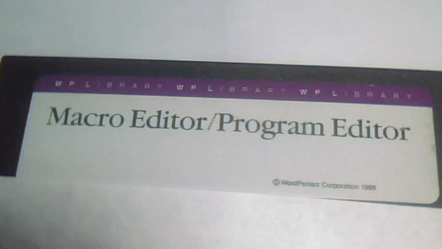 WP Library Macro Editor / Program Editor WordPerfect - 5.25 floppy disk - image 2