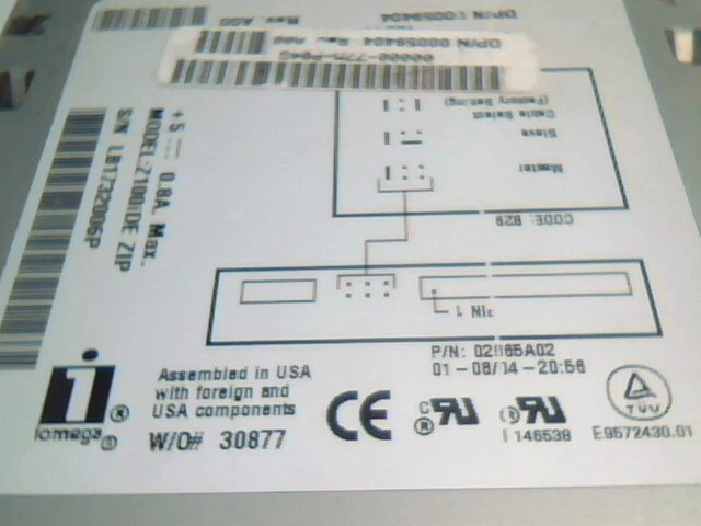 Iomega Z100IDE ZIP 100 drive ATA 40-pin DELL 59404 02065A02 Code:B29 00059404 - image 5