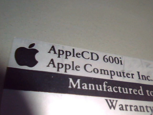 AppleCD 600i SCSI CDROM Drive 678-0065 CD-504-K Firmware 1995 - image 6