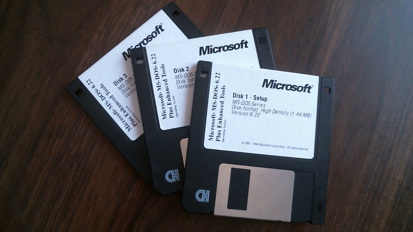 Microsoft MS-DOS 6.22 operating system floppy disks 3.5 inch