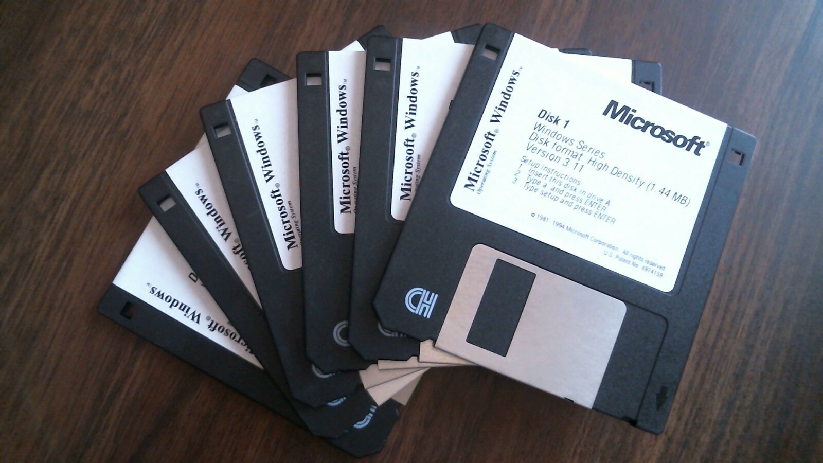 Microsoft Windows Version 3.11 operating system - floppy disks 3.5 inch
