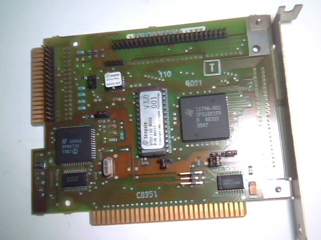 Seagate ST01/02 ST02 v3.0 SCSI Floppy Interface Card 8-Bit ISA vintage 1.44 XT