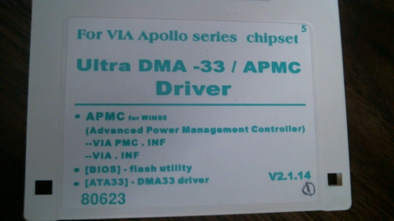 Ultra DMA-33 APMC Driver VIA Apollo series chipset DMA33 - floppy disk 3.5 inch
