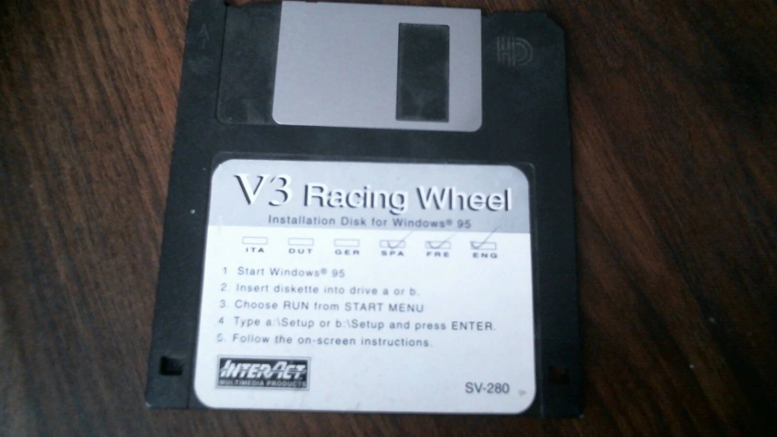 V3 Racing Wheel Installation Windows 95 InterAct SV-280 - floppy disk 3.5 inch - image 2