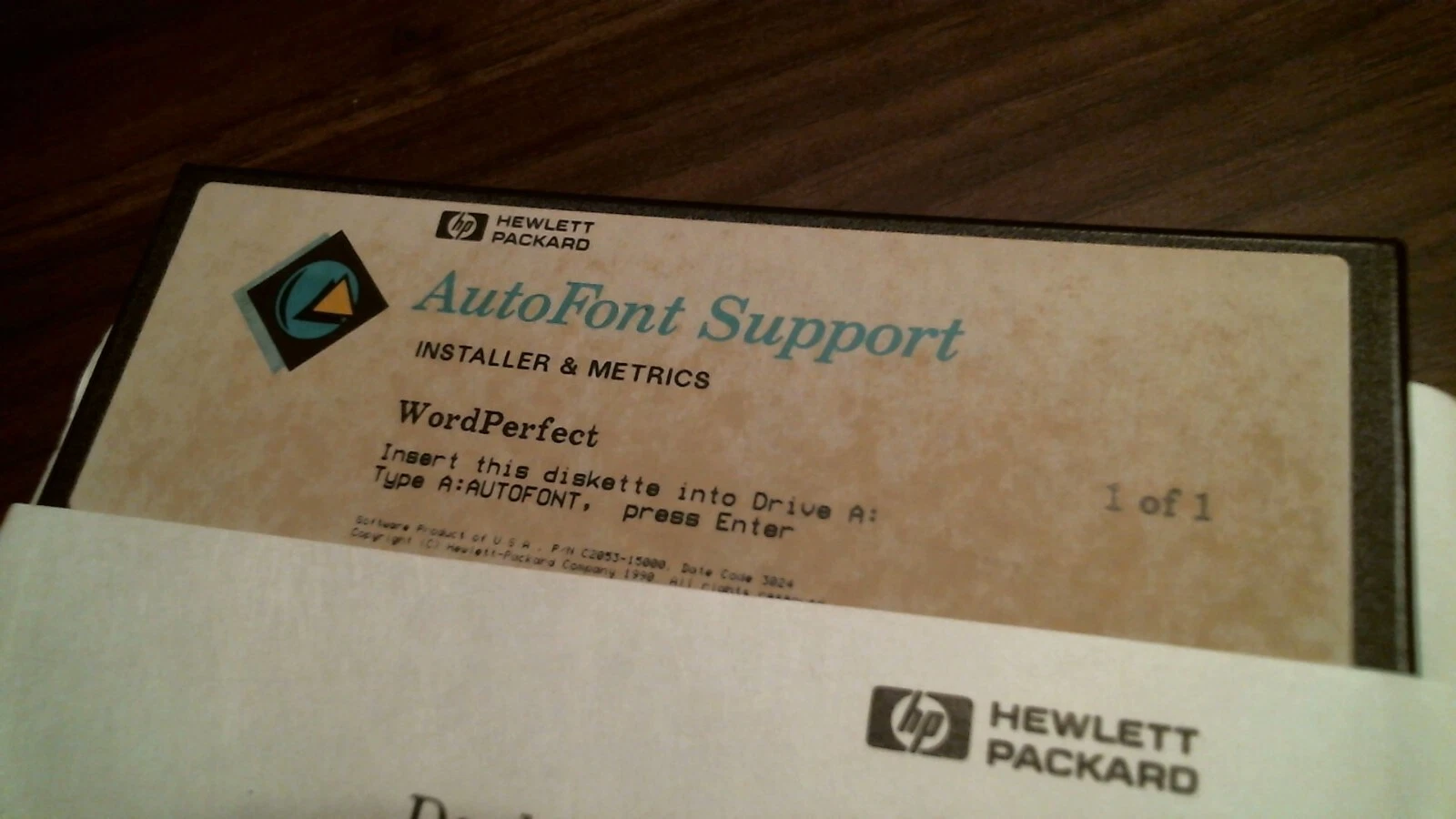 Hewlett Packard AutoFont Support Installer Metrics - floppy disk 5.25 inch - image 2