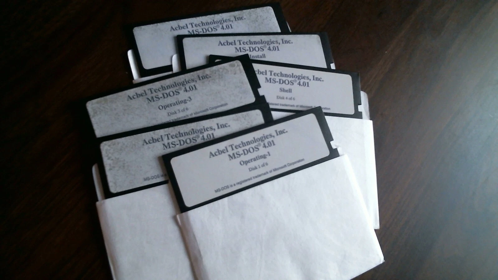 Acbel Technologies Inc MS-DOS 4.01 Operating Disks 1-6 - floppy disk 5.25 inch