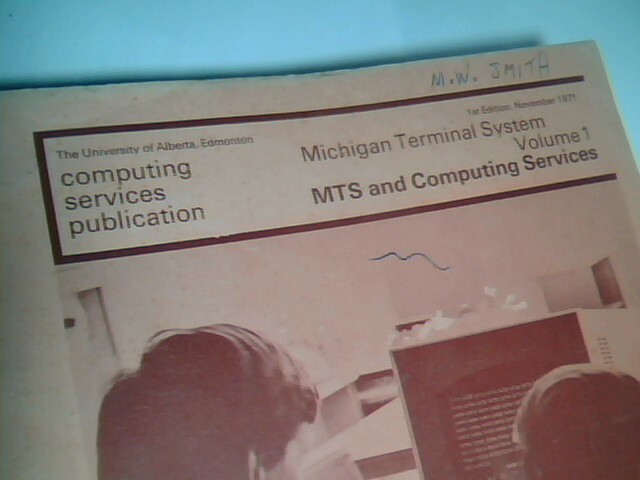 MTS Michigan Terminal System IBM 370 1st Edition 1971 Volume 1, 440 pages - image 2