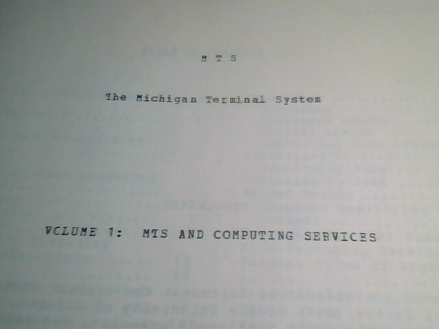 MTS Michigan Terminal System IBM 370 1st Edition 1971 Volume 1, 440 pages - image 4
