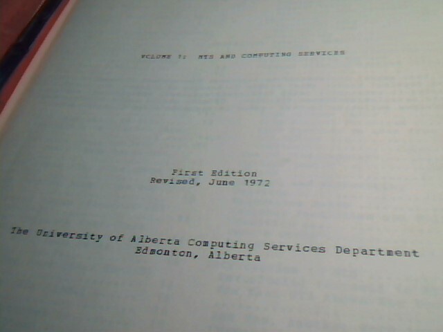 MTS Michigan Terminal System IBM 370 1st Edition 1971 Volume 1, 440 pages - image 5