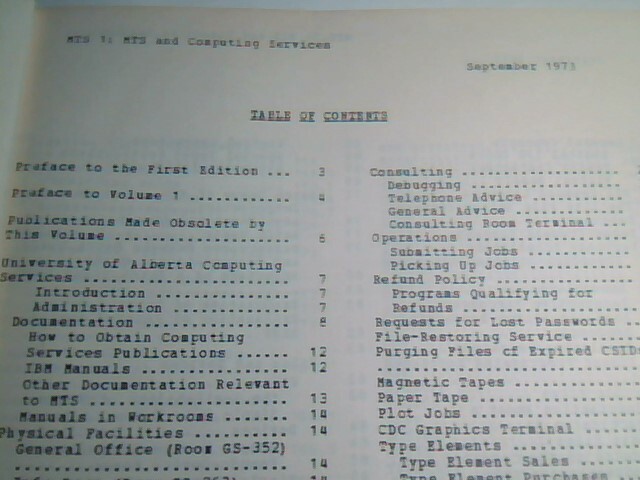 MTS Michigan Terminal System IBM 370 1st Edition 1971 Volume 1, 440 pages - image 6