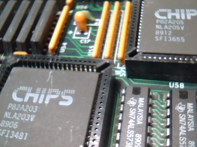 Rare 286 CPU Computer Card HETRA PC 286 AT CPU 81525 CHIPS P82A 1990 - image 12