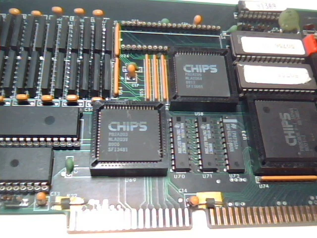 Rare 286 CPU Computer Card HETRA PC 286 AT CPU 81525 CHIPS P82A 1990 - image 3