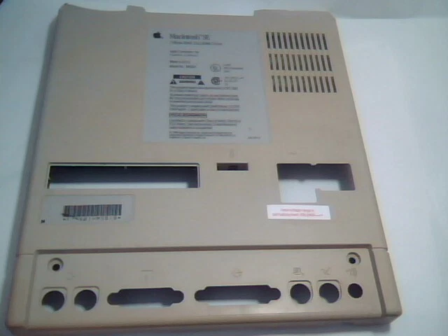 Macintosh SE - Back panel of Case - with label and STEVE JOBS SIGNATURE -1