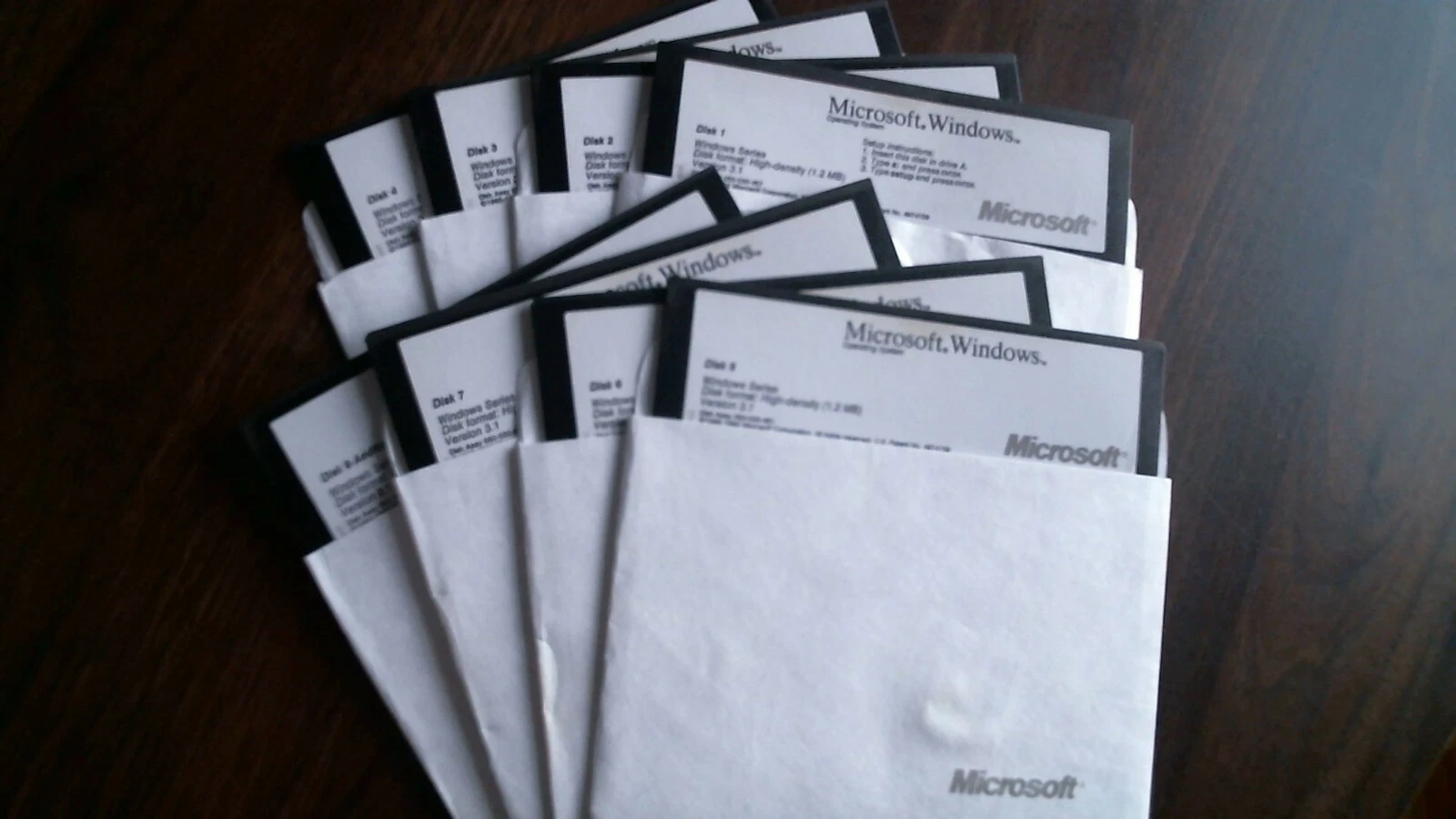 Microsoft Windows 3.1 Operating System - floppy disk 5.25 inch