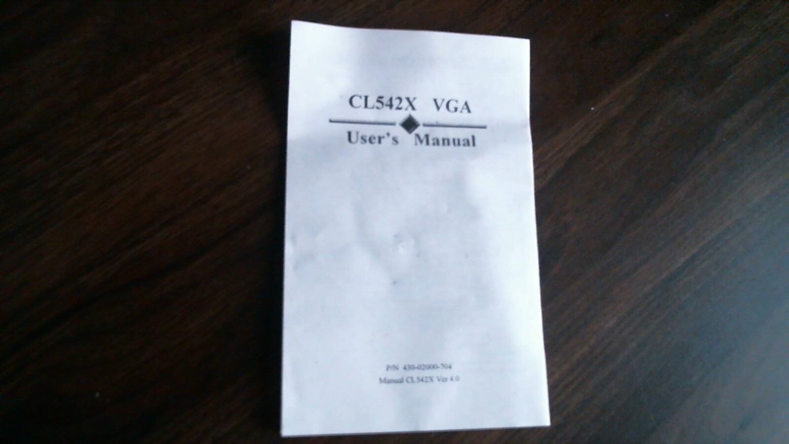 User's Manual Guide - CL542X VESA standard VGA card
