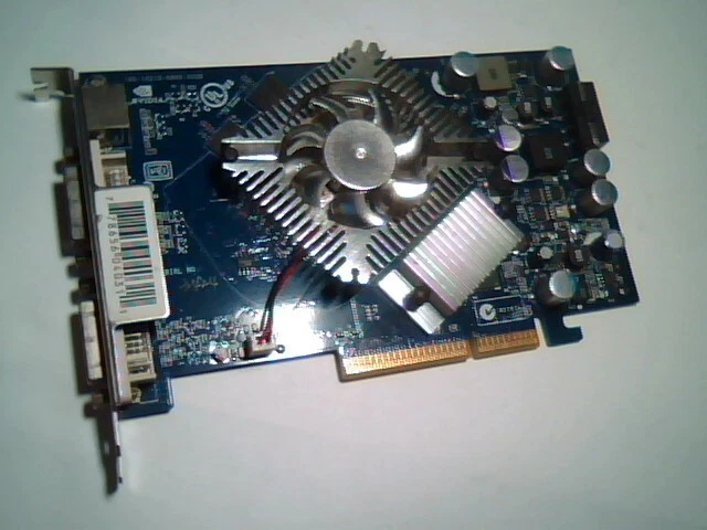 nVidia P218 Dual DVI TV 128MB DDR3 AGP 8X Video Card Geforce 6600 GT NV43