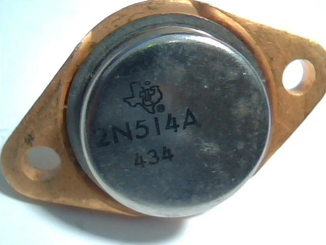 qty2 NEW TI Texas Instruments 2N514A Power Transistor Gold Plated NOS (Motorola) - image 2