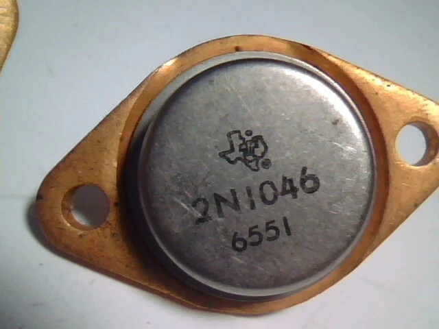 qty2 NEW TI Texas Instruments 2N1046 Power Transistor Gold Plated NOS (Motorola) - image 4