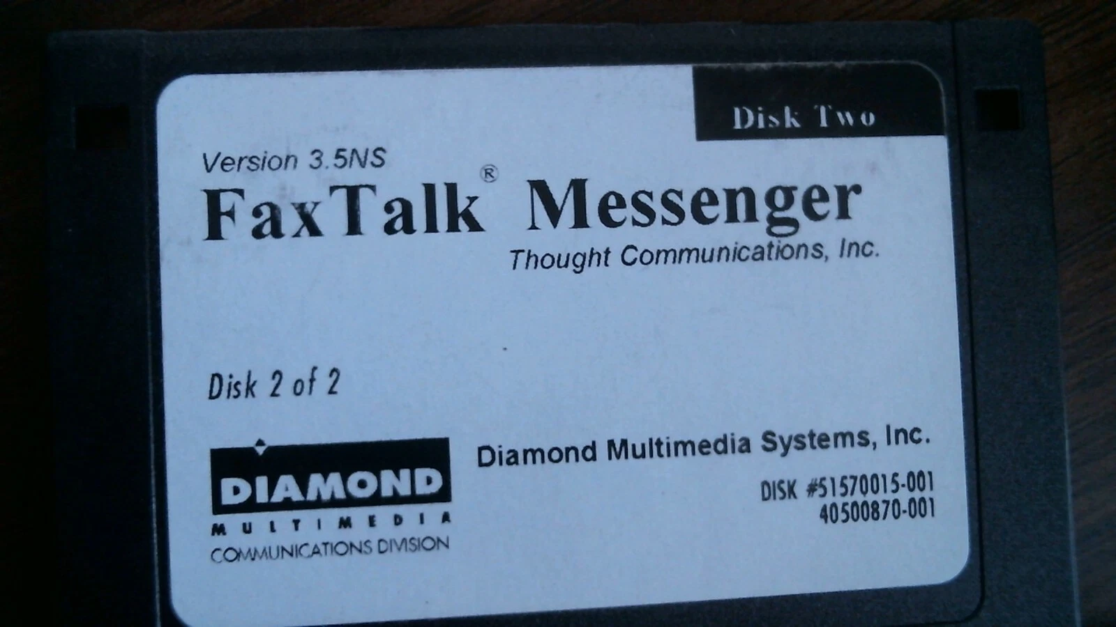 FaxTalk Messenger Install 3.5NS Diamond Multimedia - floppy disks 3.5 inch - image 3