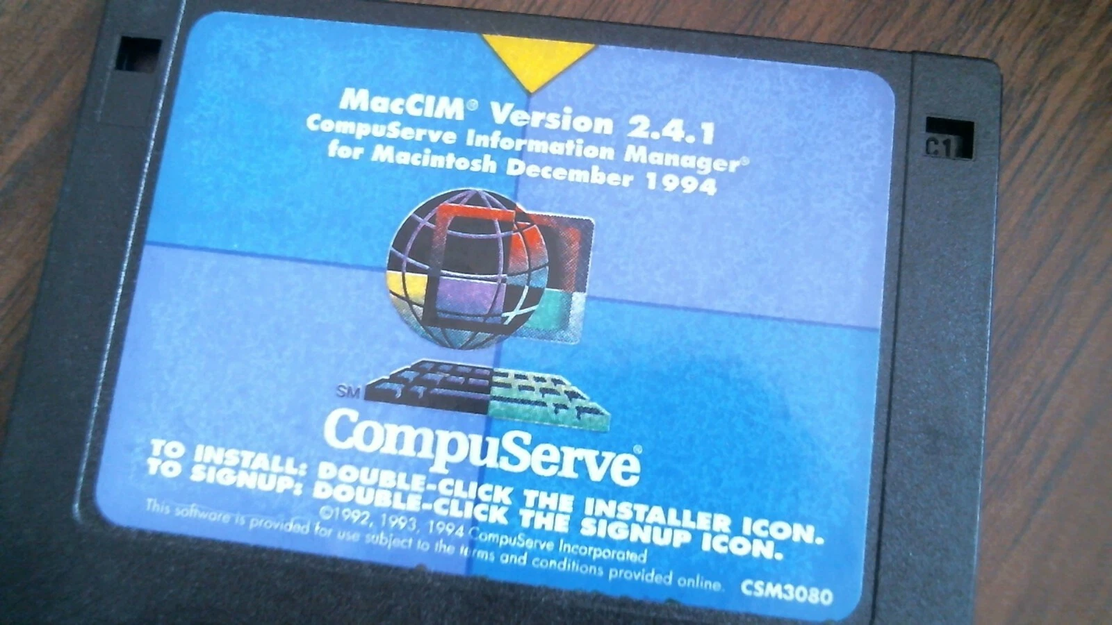MacCIM Ver 2.4.1 CompuServe Information Manager Mac Apple - floppy disk 3.5 inch