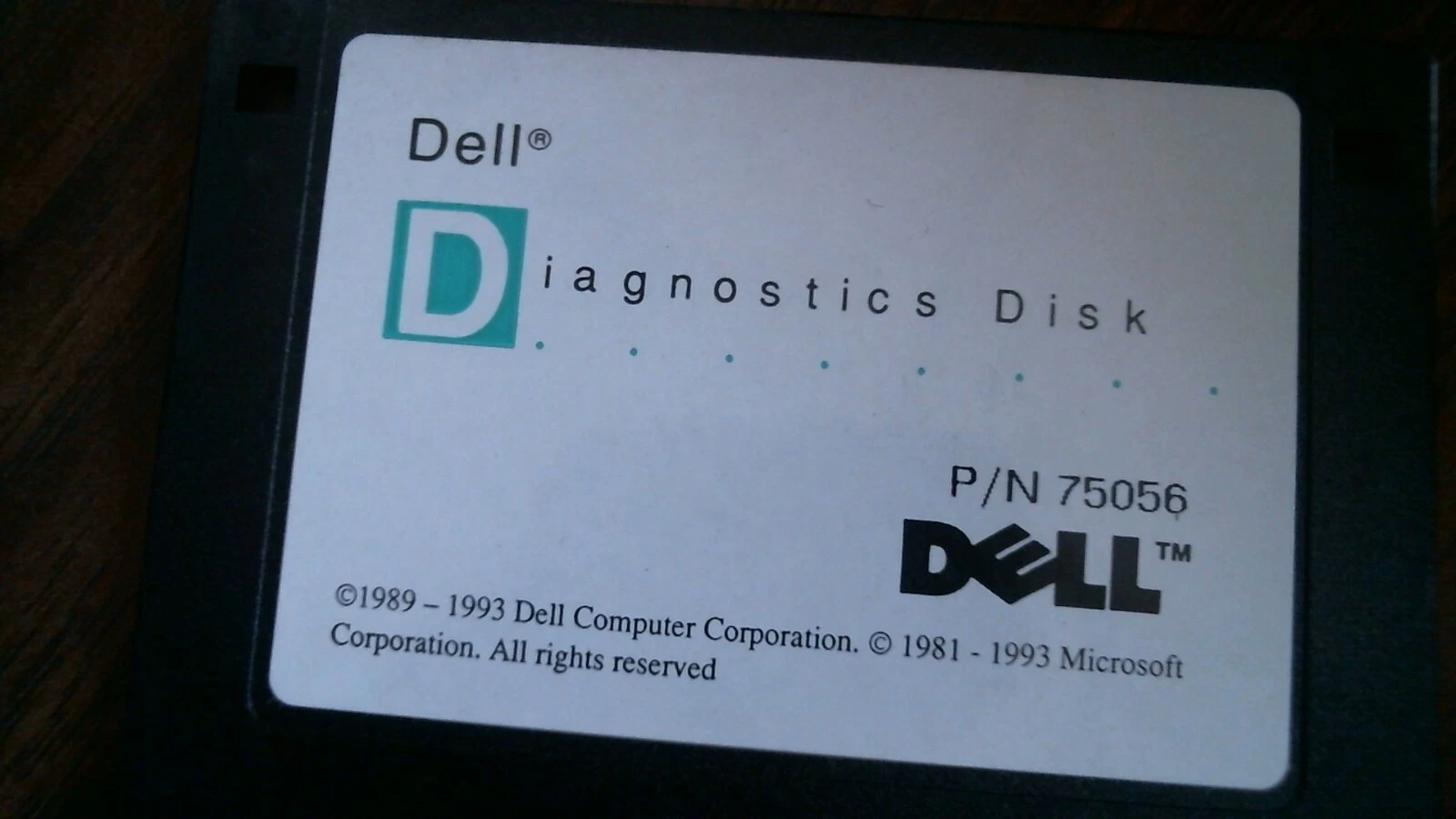 Dell Diagnostic Disk P/N 75056 - floppy disk 3.5 inch