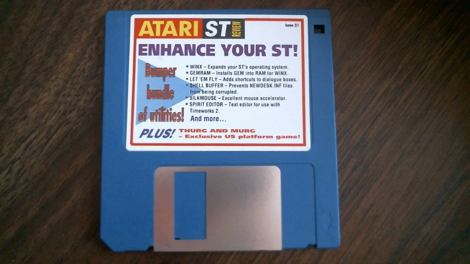 ATARI ST Review Enhance Bundle of Utilities Issue 21 - floppy disk 3.5 inch - image 2
