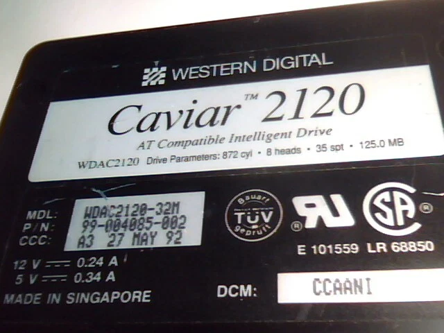 Hard Disk Drive IDE 40pin Western Digital WD Caviar 2120 WDAC2120-32M ✅TESTED - image 3