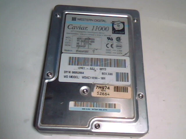 Hard Disk Drive IDE 40pin Western Digital WD Caviar 11000 WDAC1100-18H ✅TESTED