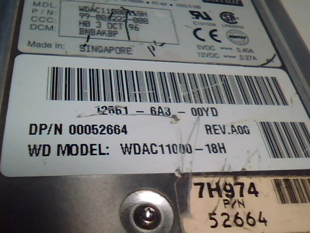 Hard Disk Drive IDE 40pin Western Digital WD Caviar 11000 WDAC1100-18H ✅TESTED - image 5