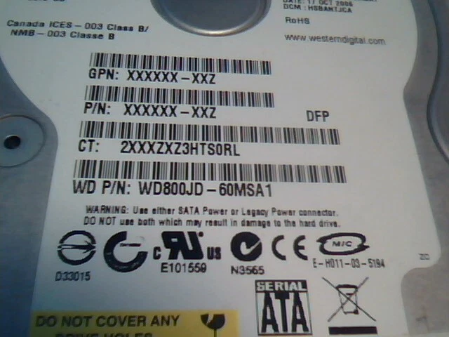 Hard Disk Drive SATA WD Caviar SE 80GB WD800JD-60MSA1 HSBANTJCA ✅TESTED - image 6