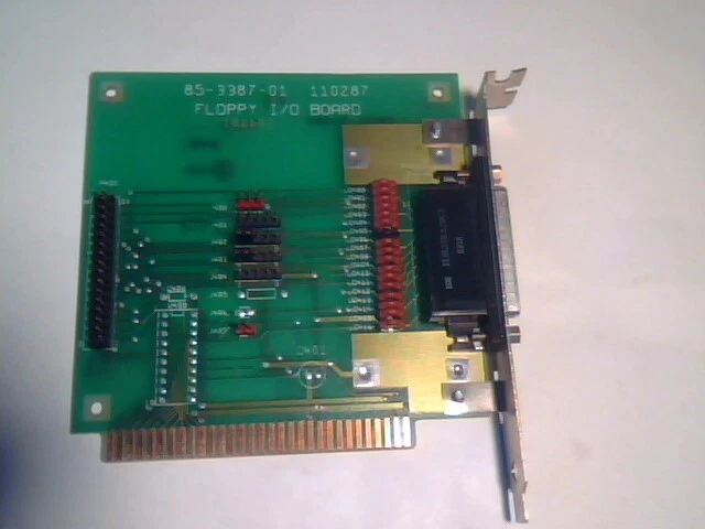 ISA Adapter I/O Board Card to route internal floppy to external 25-pin floppy
