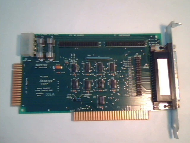 Archive Dual Floppy Tape Adapter Card 8-bit ISA XT/AT 80832-002A XL20A 37-pin