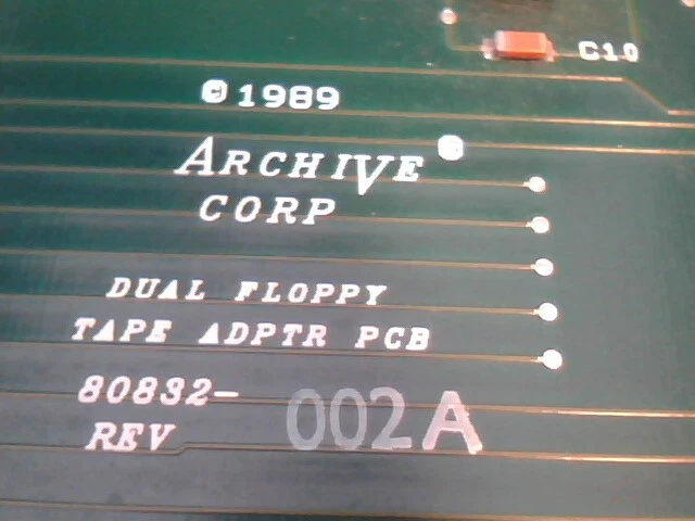 Archive Dual Floppy Tape Adapter Card 8-bit ISA XT/AT 80832-002A XL20A 37-pin - image 4