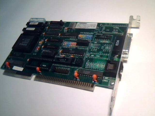 Everex EV2027 00698-0001 Ethernet NIC Card 16-bit ISA Twisted Pair SEEQ NQ8005